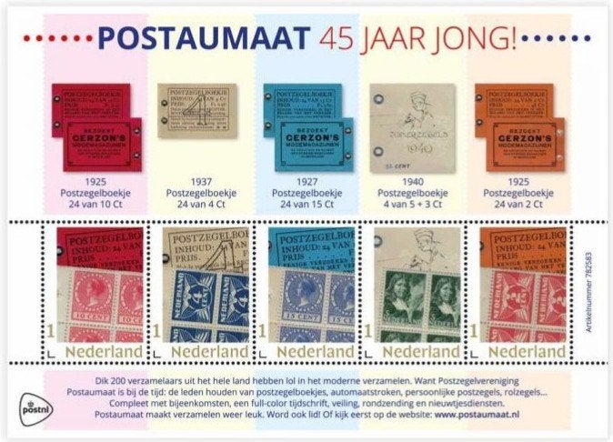 Persoonlijke Postzegels 4 Vellen Postaumaat 45 Jaar Postfris, Verzenden, Postfris