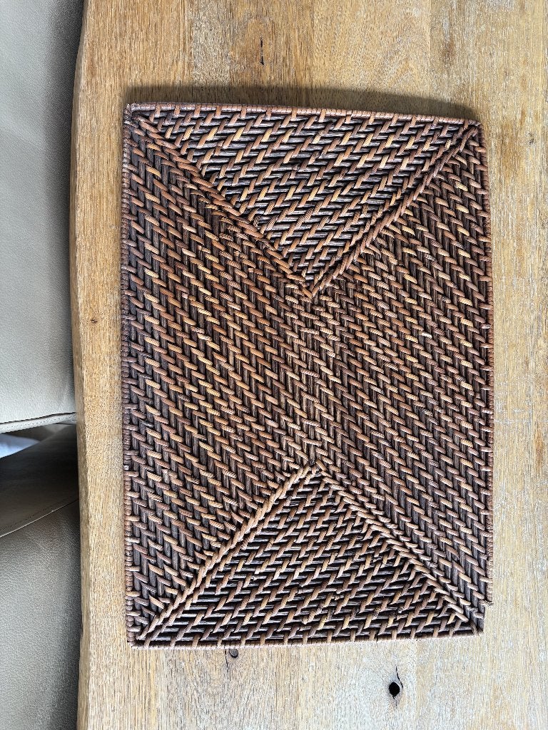placemat Rotan 30 x 44 cm handgeweven, Huis en Inrichting, Placemat, Zo goed als nieuw, Natuurlijk materiaal, Handgemaakt