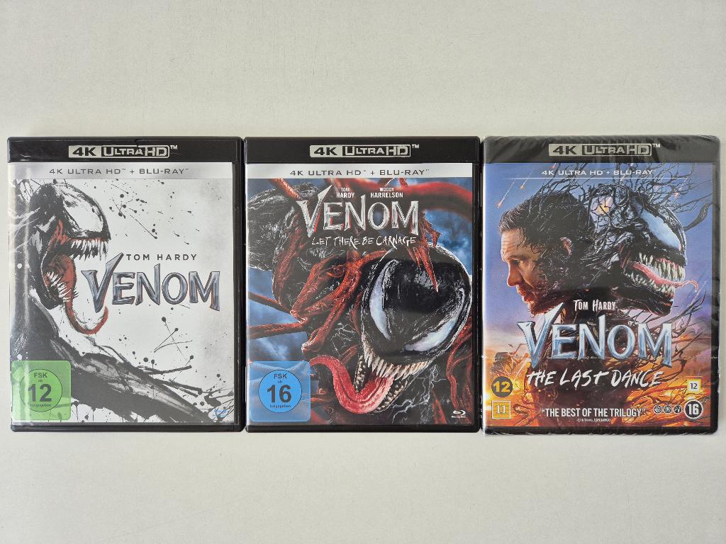 Venom 4K - 1 t/m 3, Cd's en Dvd's, Blu-ray, Nieuw in verpakking, Science Fiction en Fantasy, Ophalen of Verzenden