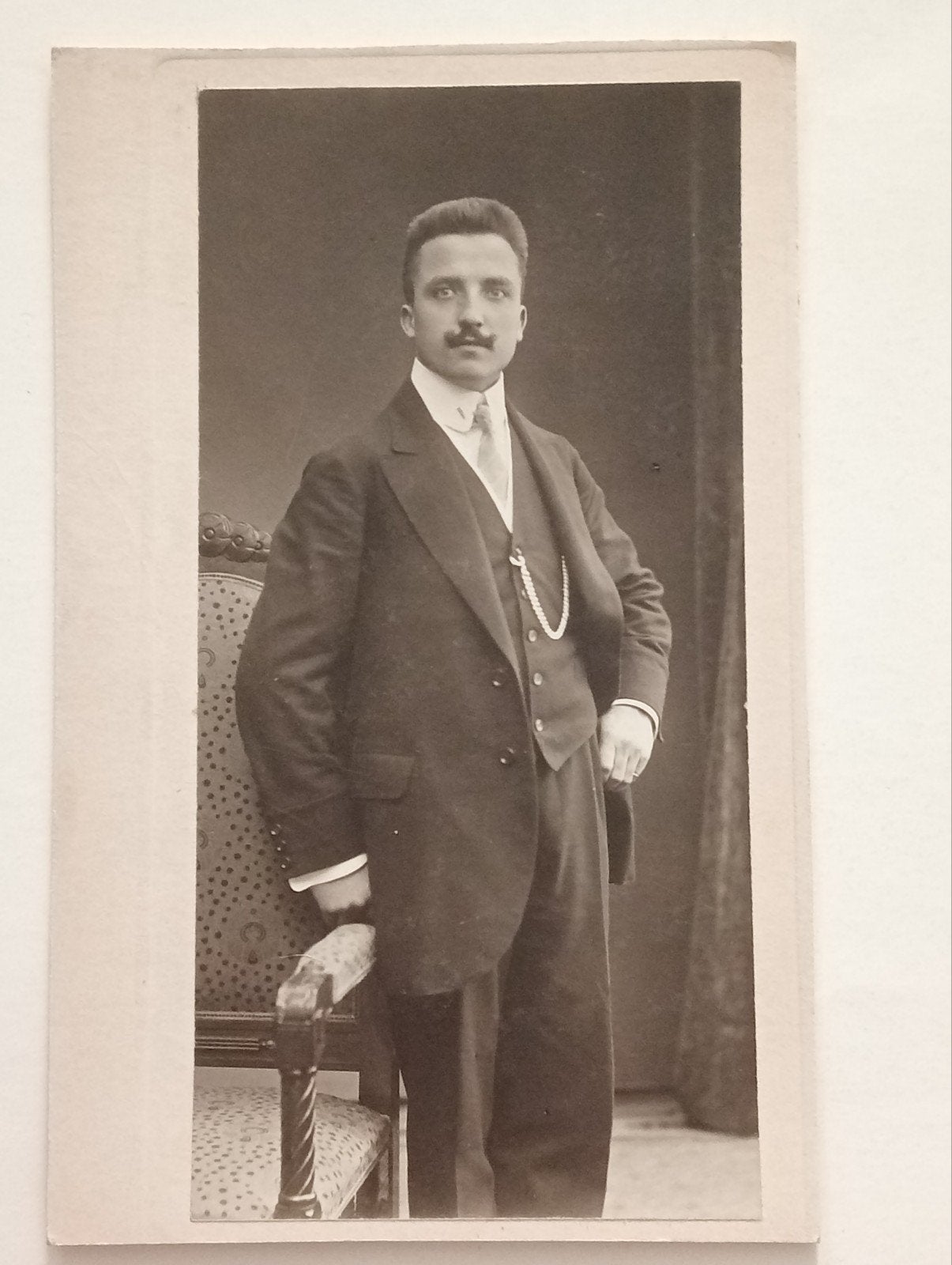 Vintage Foto: Man in Pak uit Duisburg circa 1900, Ophalen of Verzenden, Voor 1940, Gebruikt