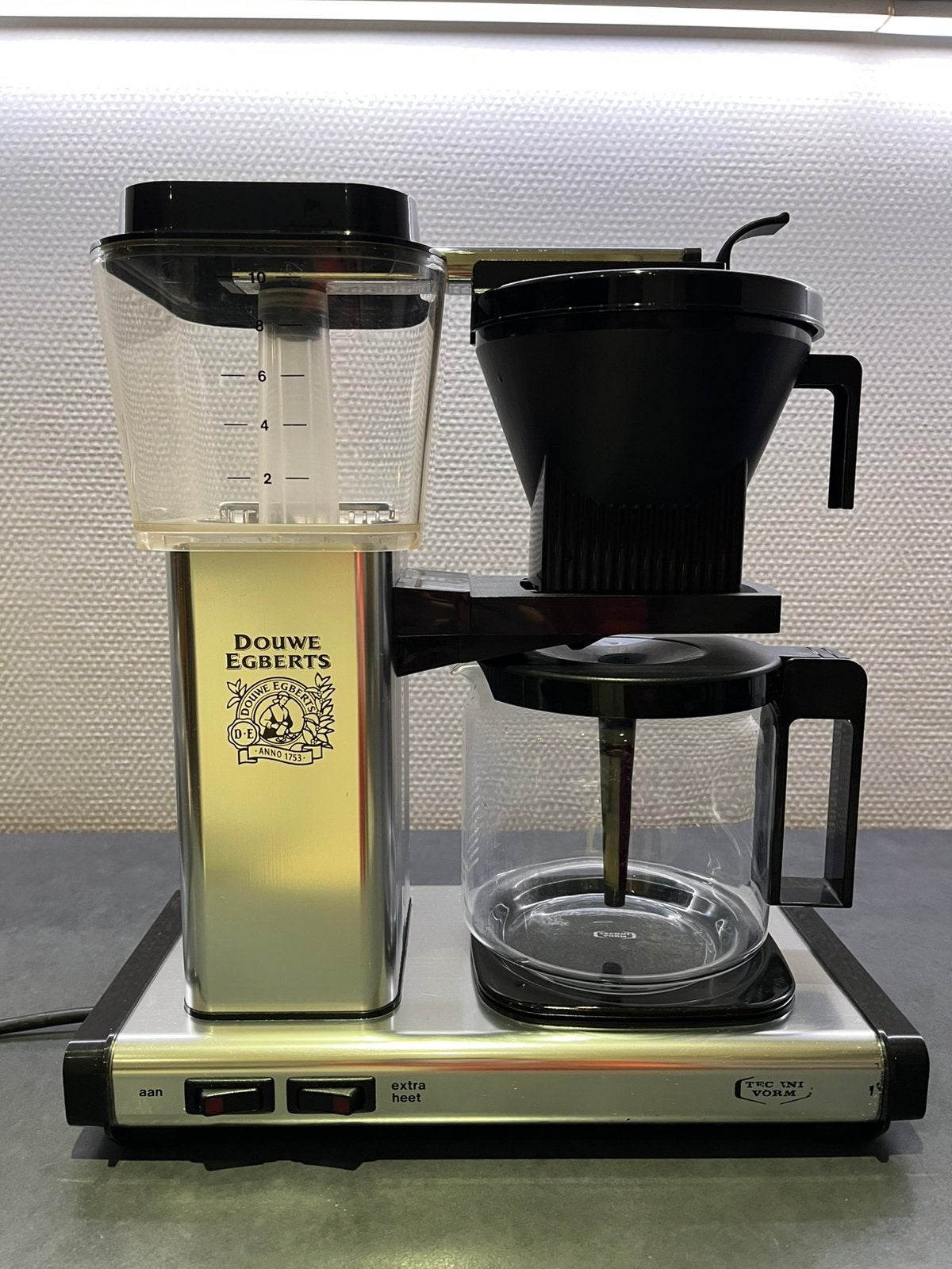 Douwe Egberts koffiezetapparaat - Zilver, Gebruikt, Koffiemachine, Gemalen koffie, Ophalen of Verzenden