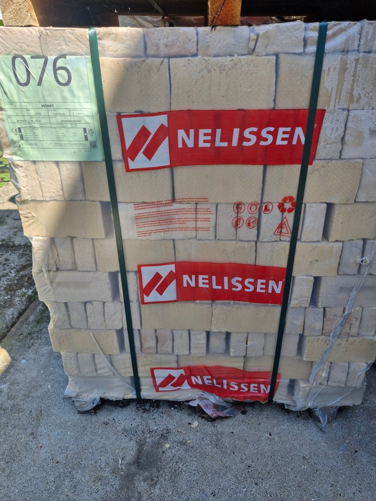 9350 stuks Nelissen Monet metselstenen (25 pakken), Ophalen, Nieuw, Bakstenen
