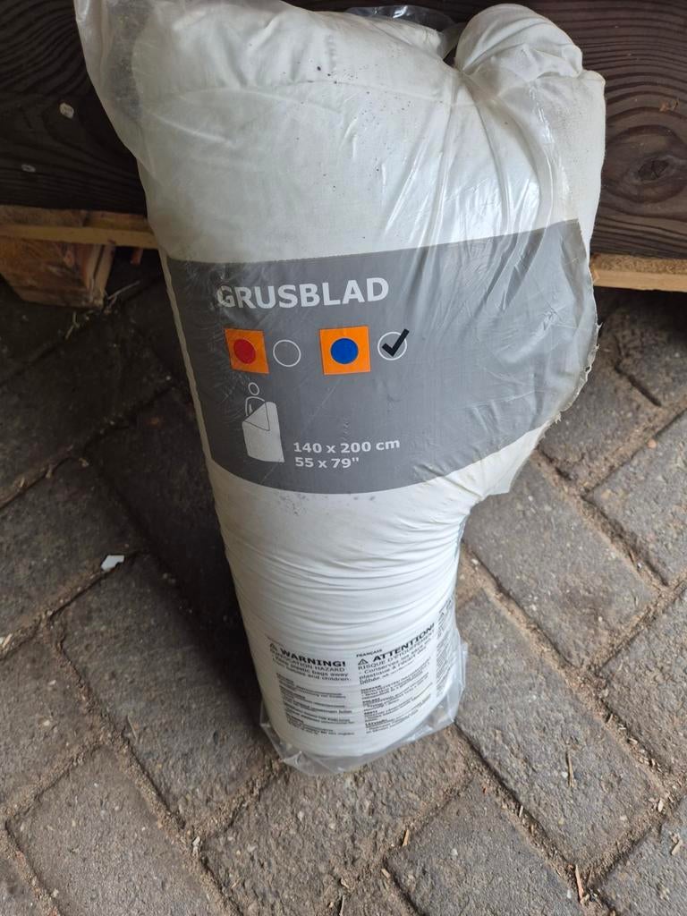 Dekbed grusblad Ikea 140cmx200cm, Wit, Ophalen of Verzenden, Deken of Dekbed, Nieuw