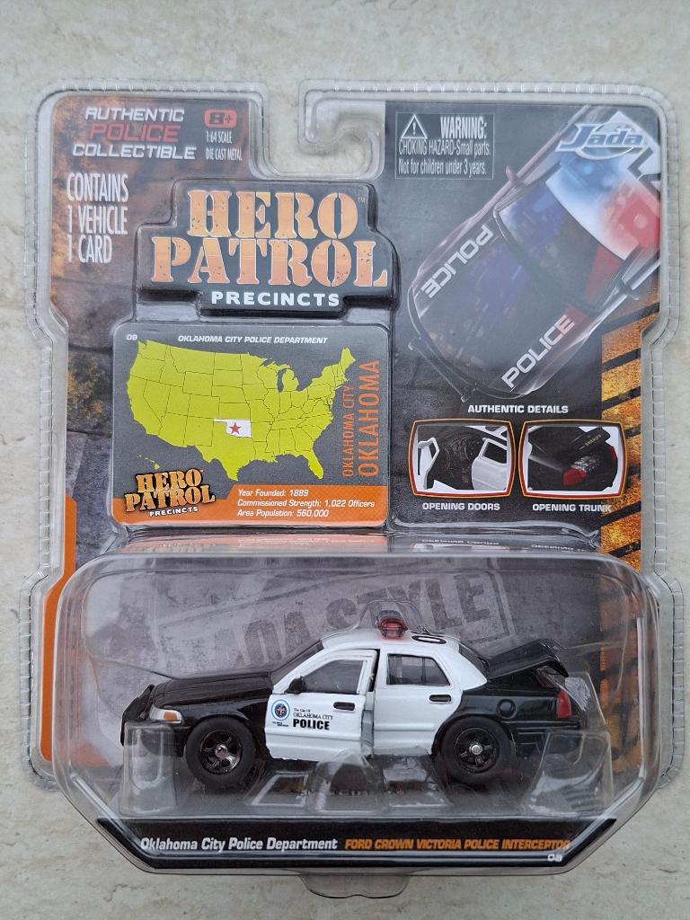 Ford Crown Victoria Police Interceptor v Jada 1/64 Oklahoma, Ophalen of Verzenden, Nieuw, Auto