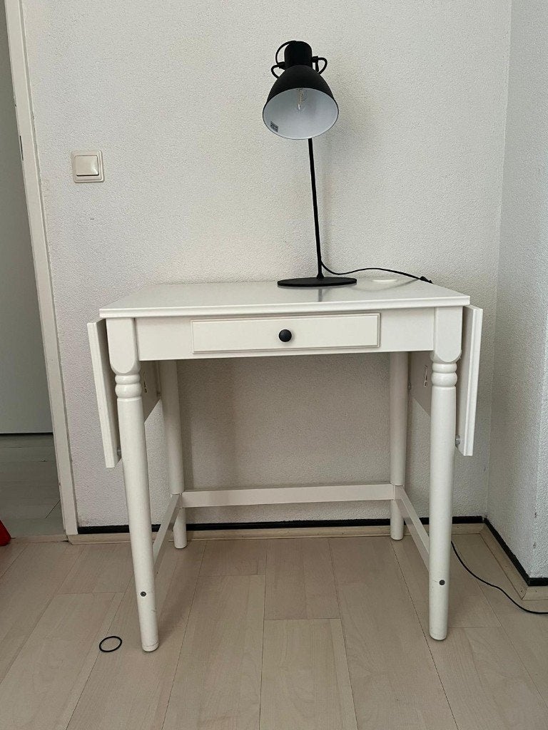 bureau uitklapbare zijpanelen wit bxdxh 70-127x50x72, Ophalen, Scandinavisch, Hout, 73 cm