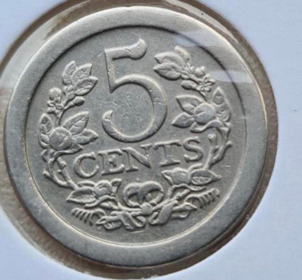 schaarsere 5 cent 1909 #1, Postzegels en Munten, Munten | Nederland, Ophalen of Verzenden, Koningin Wilhelmina, 5 cent, Losse munt