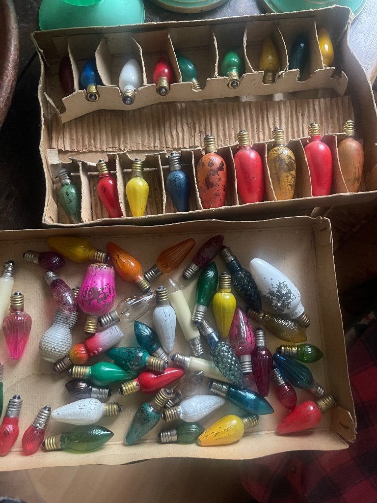 Antieke kerstlampjes, Ophalen of Verzenden