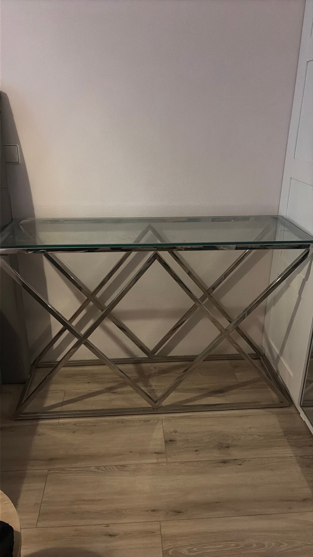 Side table eric kuster / richmond, Huis en Inrichting, Ophalen, Glas, Zo goed als nieuw, 25 tot 50 cm