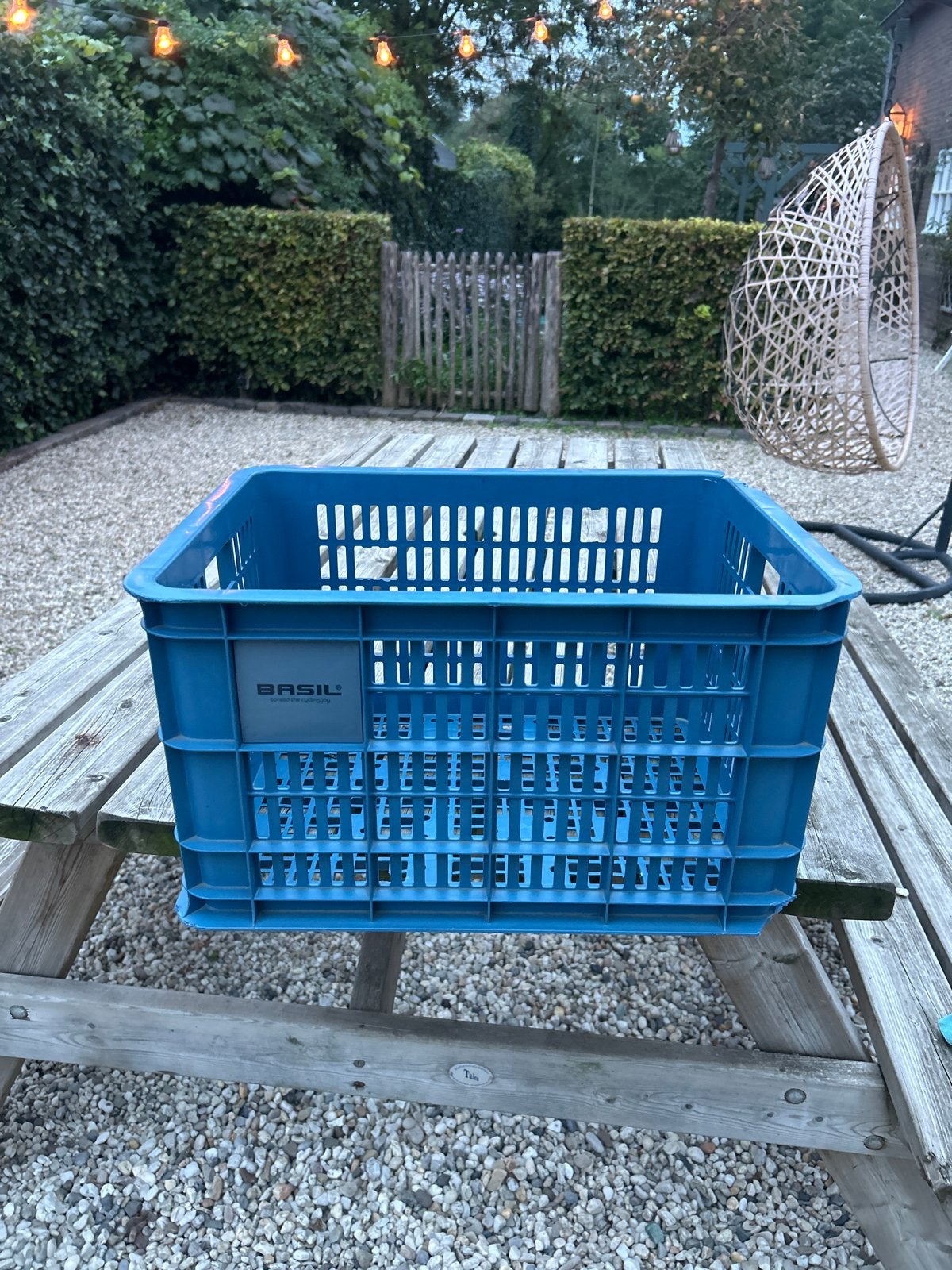 Basil fietsmand / fietskrat - Blauw, Fietsen en Brommers, Ophalen of Verzenden, Gebruikt, Overige typen, Minder dan 20 kg