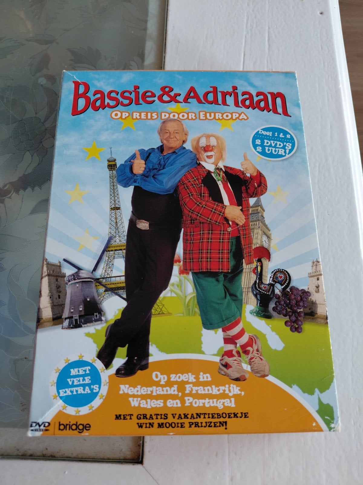 Bassie en Adriaan op reis door Europa deel 1 & 2 dvd box., Gebruikt, Tv-serie, Ophalen of Verzenden, Familie