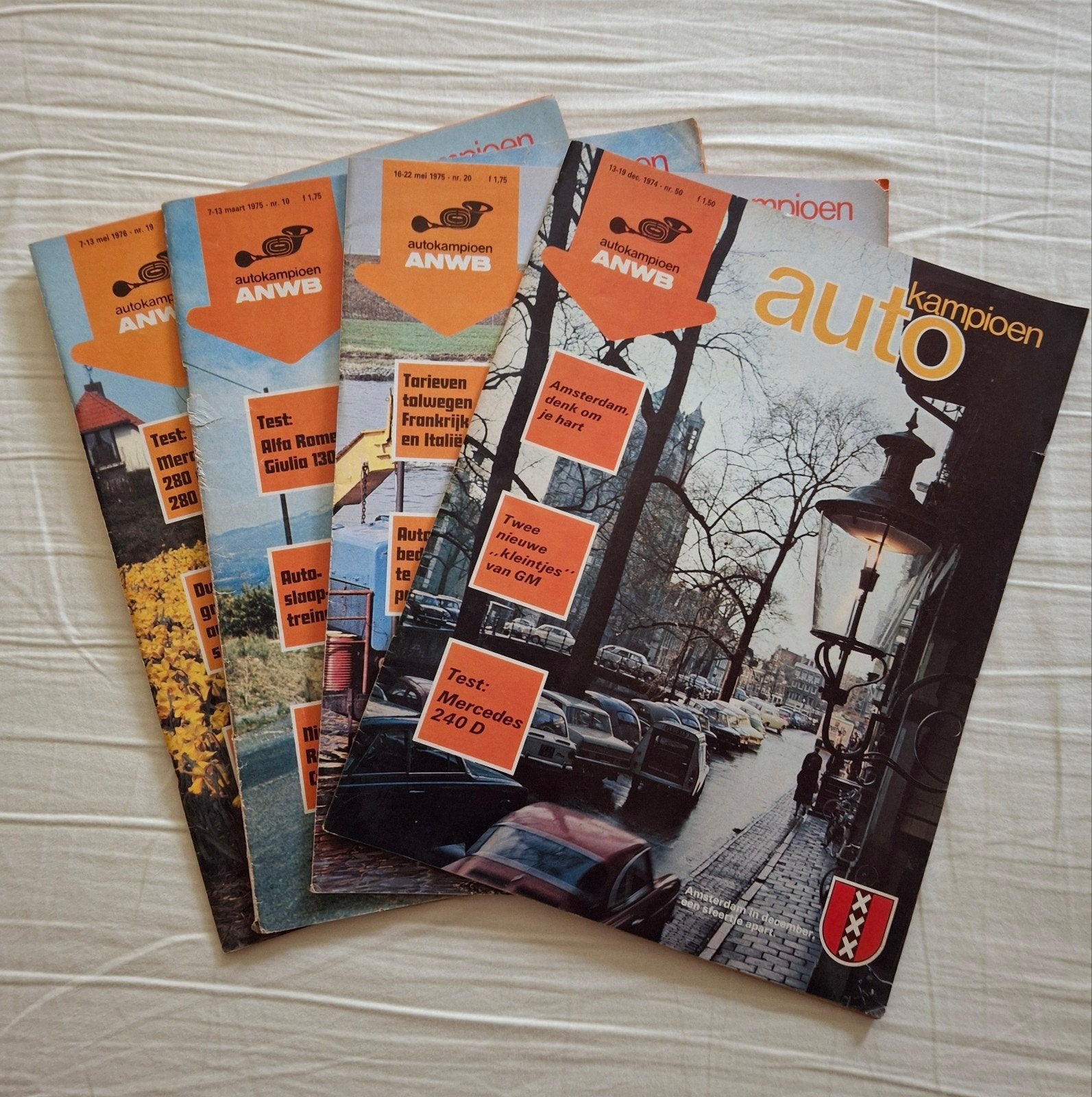 Autokampioen ANWB, 1974, 1975, 1976. 4 stuks. Goede staat, Boeken, Ophalen of Verzenden, Zo goed als nieuw, Overige typen