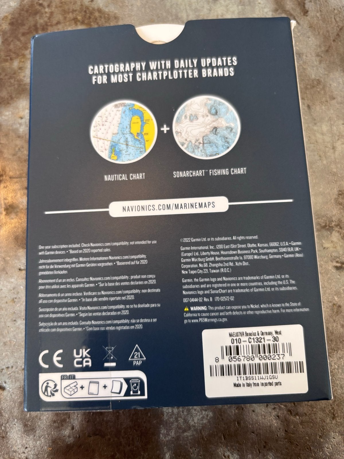 Navionics Plus Benelux & Germany West kaartje, Ophalen of Verzenden, Nieuw, Kaartplotter of Fish Finder