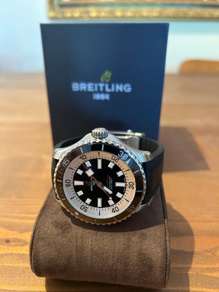 Breitling Superocean Automatic 44, Sieraden, Tassen en Uiterlijk, Horloges | Heren, Staal, Breitling, Polshorloge, Overige materialen