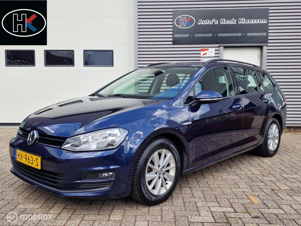 Volkswagen Golf Variant 1.0TSi 115pk Airco LM15 Trekhaak NAP, Auto's, Start-stop-systeem, Euro 6, Blauw, 116 pk