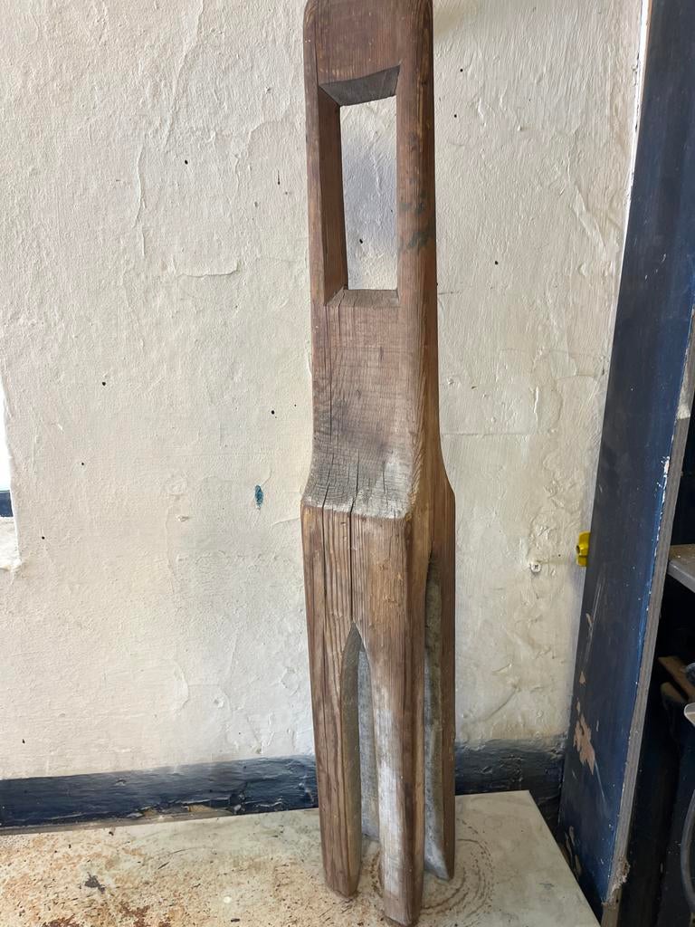 Antiek houten werktuig / decoratief object, Antiek en Kunst, Ophalen of Verzenden