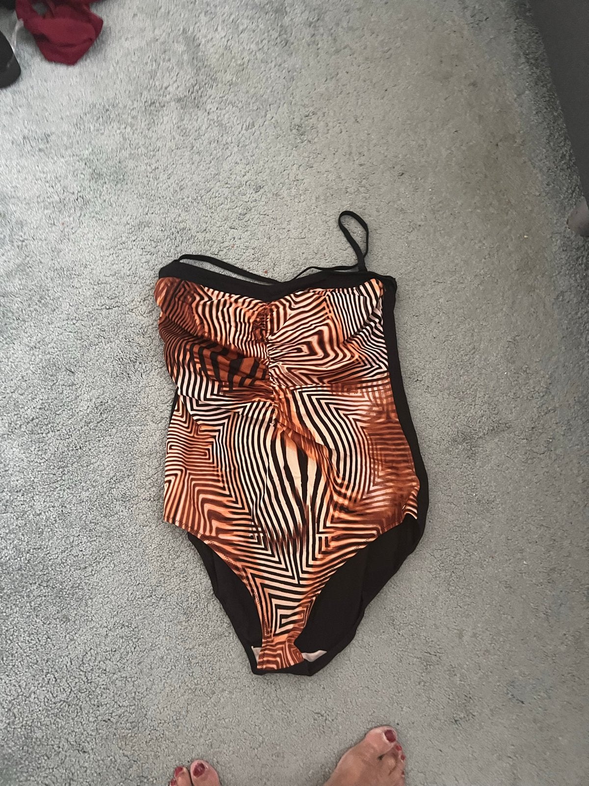 Prachtig badpak mt 44D, Ophalen, Gedragen, Meerkleurig, Badpak