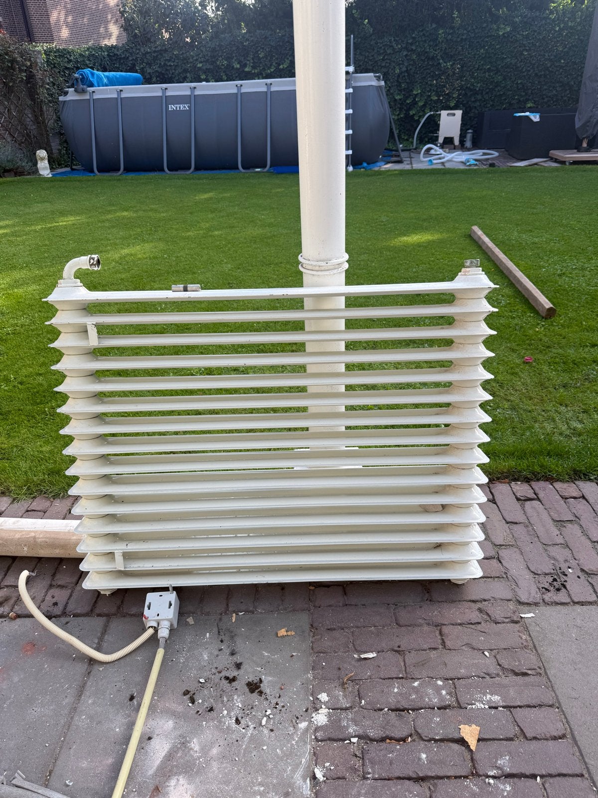 Grote gietijzeren radiator, vintage stijl, Doe-het-zelf en Verbouw, Ophalen, Radiator, 60 tot 150 cm, 80 cm of meer