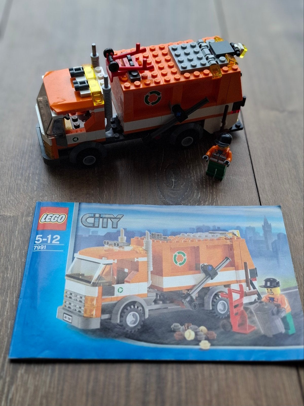 Lego City vuilniswagen 7991, Lego, Ophalen of Verzenden, Complete set, Inclusief instructies