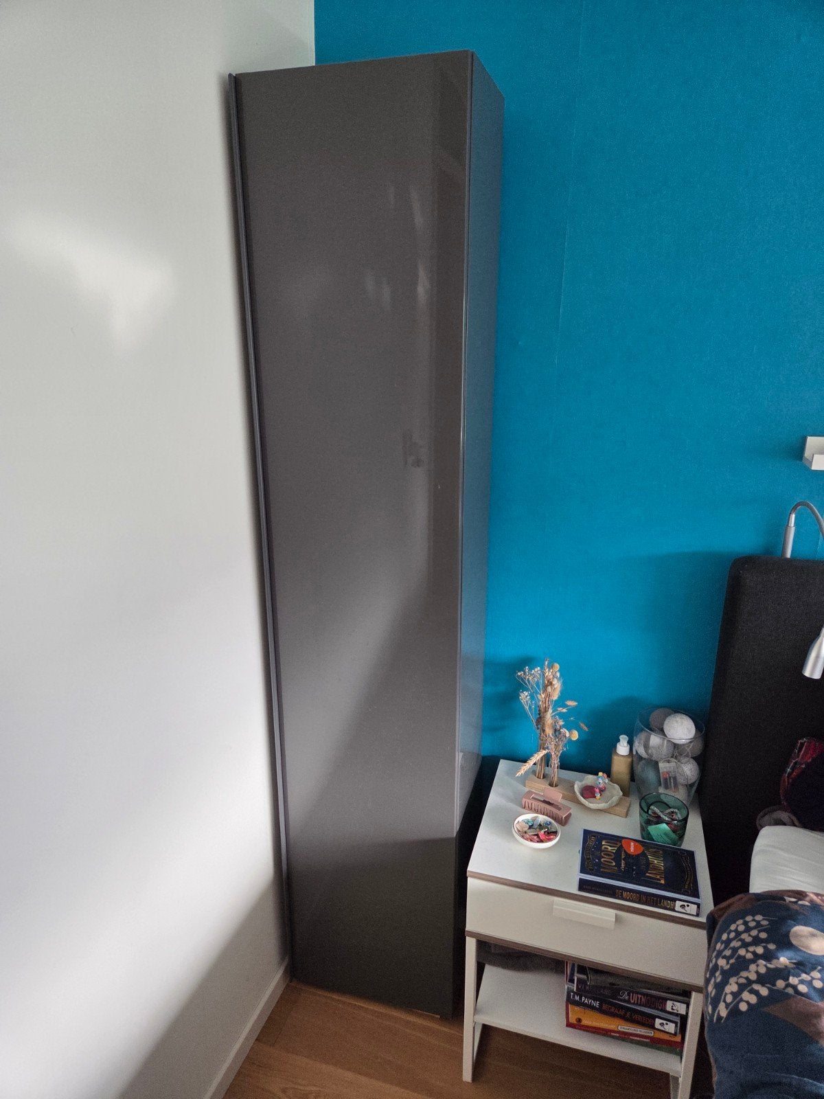 IKEA GODMORGON Hoge Badkamerkast - Grijs, Ophalen, (Half)hoge kast, Minder dan 50 cm, Gebruikt