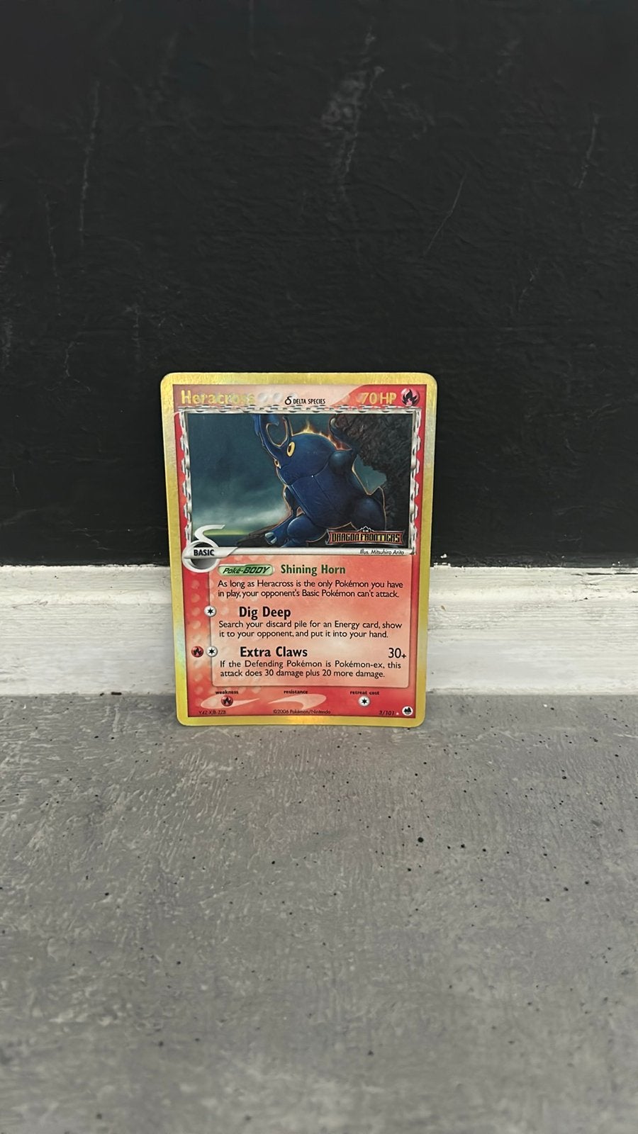 Heracross Delta Species 3/101 Stamped Pokémon Kaart, Ophalen of Verzenden, Gebruikt, Losse kaart, Foil