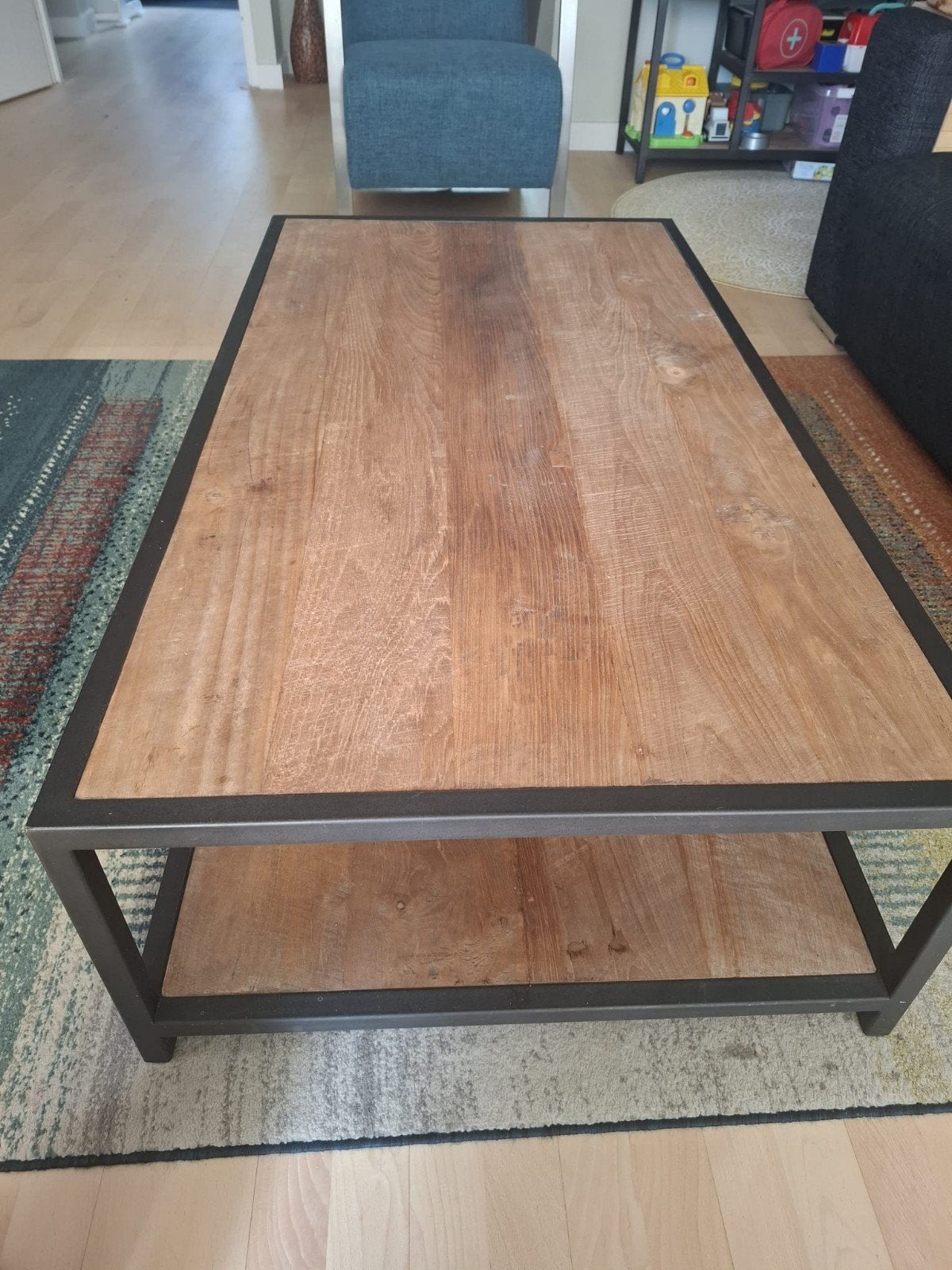 Salontafel oud teak, Ophalen, 100 tot 150 cm, 50 tot 100 cm, Minder dan 50 cm