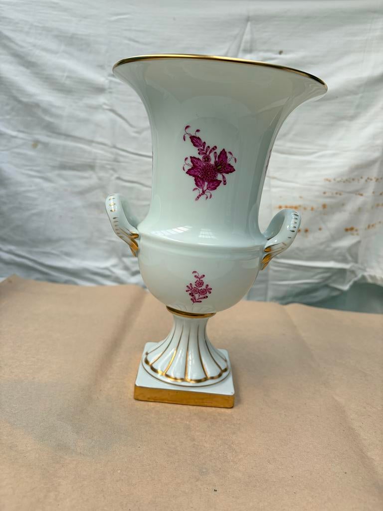 Herend Hungary Porseleinen Vaas met Handgeschilderd Decor, Antiek en Kunst, Ophalen of Verzenden