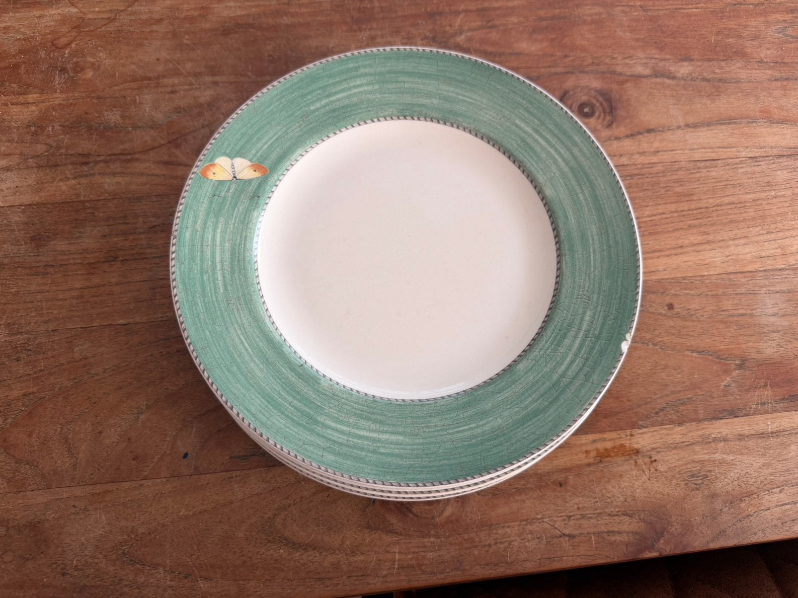 Wedgwood sarah's garden 5 dinerborden 28cm met beschading, Ophalen of Verzenden