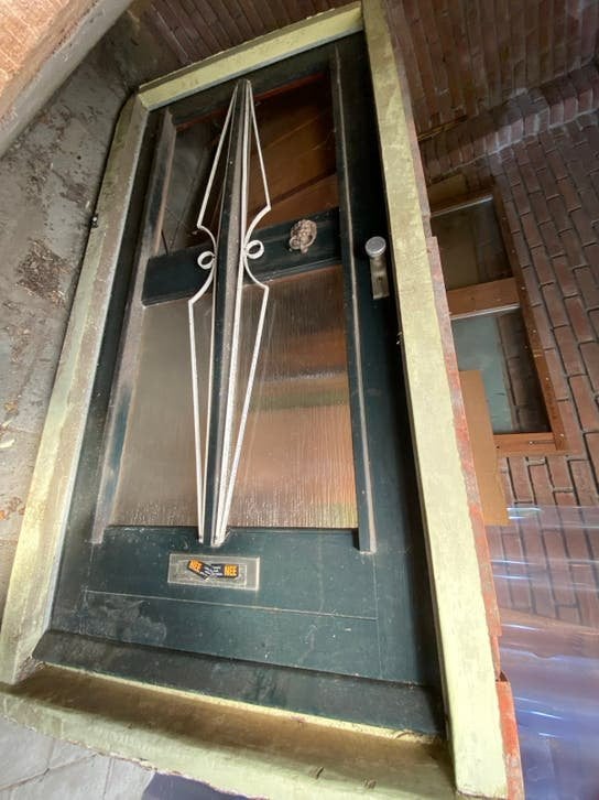 Norhtgo Merbau voordeur met kozijn, Doe-het-zelf en Verbouw, Deurkozijn, Zo goed als nieuw, Hout, Ophalen