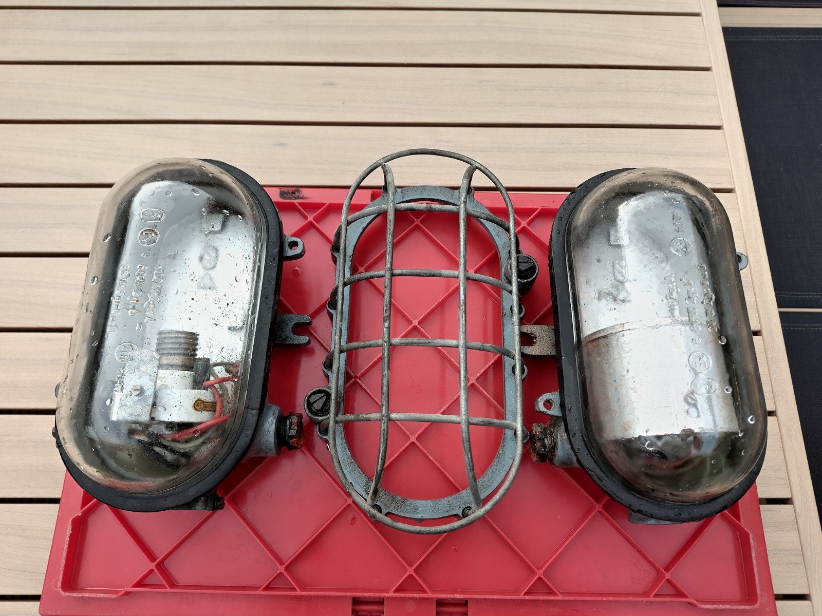 Vintage Industriële Kooilamp (2 stuks), Ophalen of Verzenden