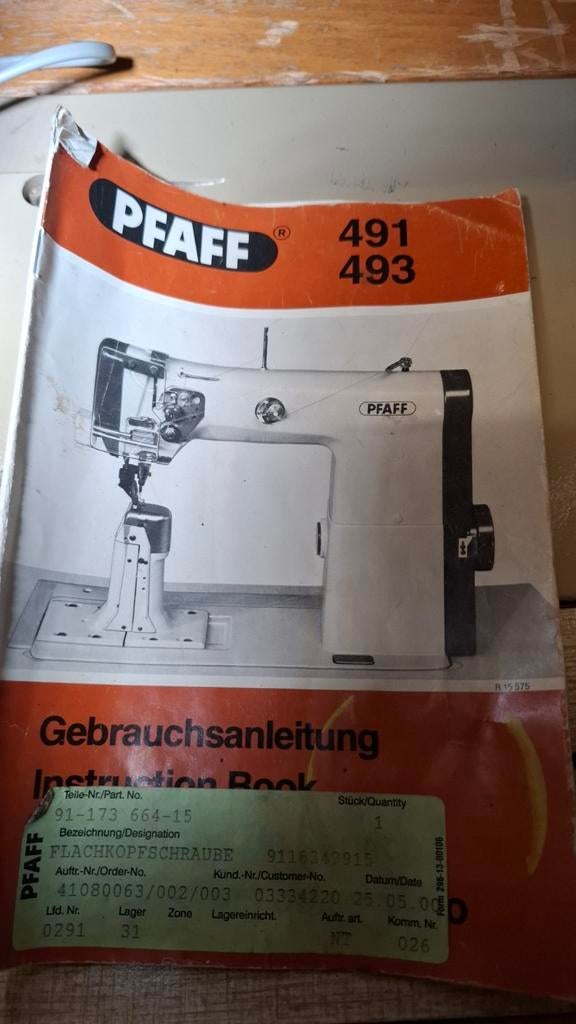 Pfaff 491  Naaimachine roelvoet, Hobby en Vrije tijd, Ophalen of Verzenden