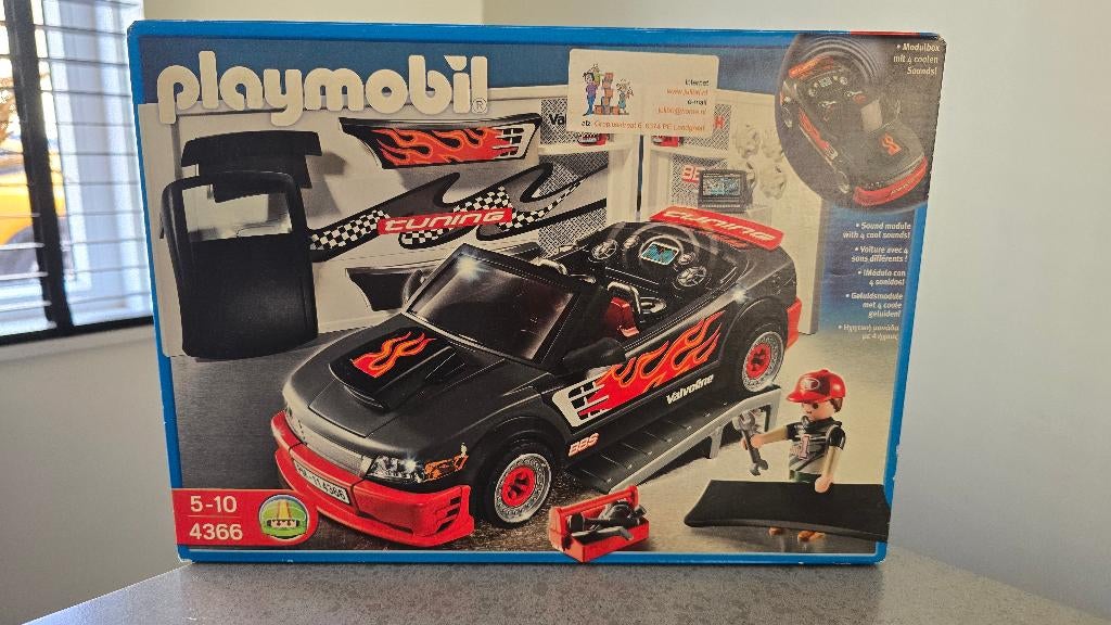 Playmobil 4366 Tuning sportauto met geluid nieuw in doos, Ophalen of Verzenden, Nieuw, Complete set