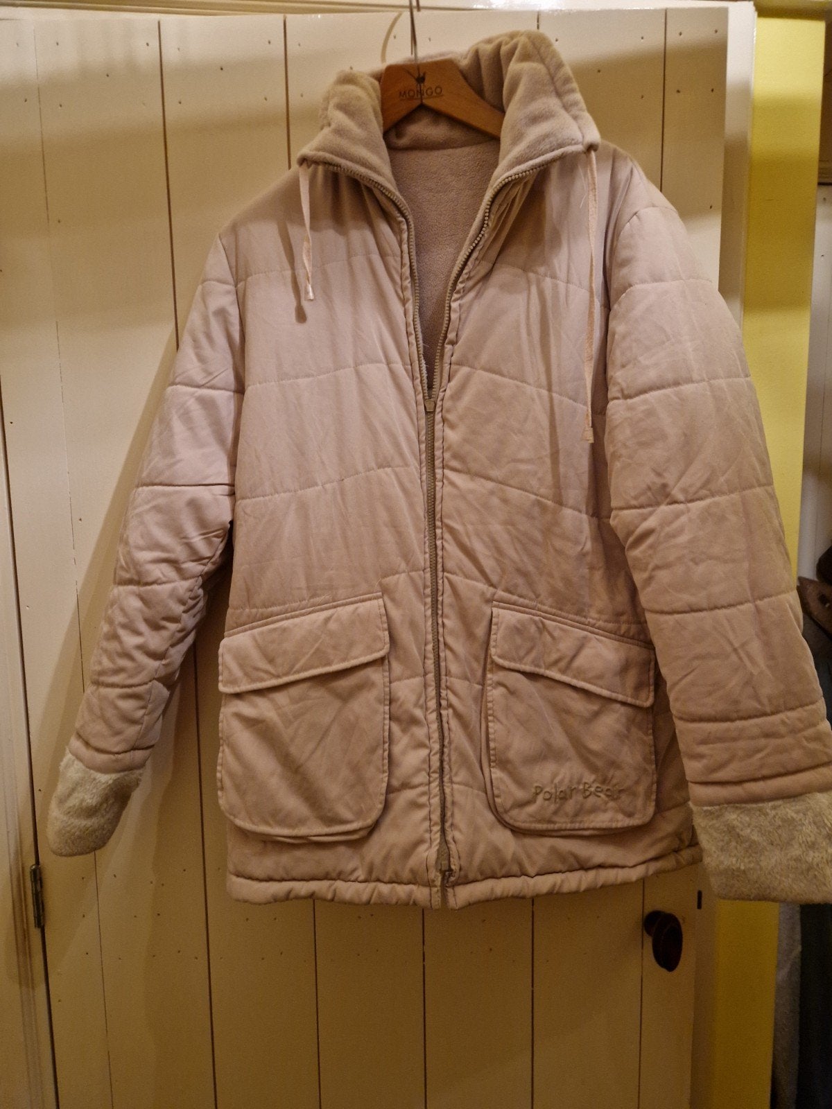 WARME 2 KANTEN DRAAGBARE POLAR BEAR WINTERJAS MAAT L/XL, Ophalen of Verzenden, Zo goed als nieuw, Maat 46/48 (XL) of groter