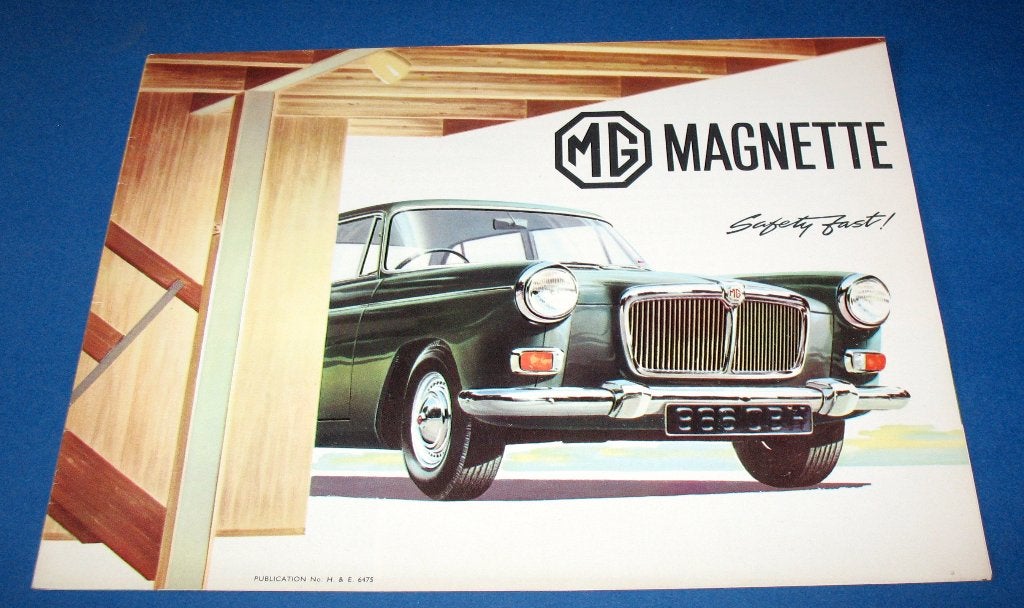 Folder autofolder MG Magnette ZGAN 1964, Ophalen of Verzenden, Zo goed als nieuw, Overige merken