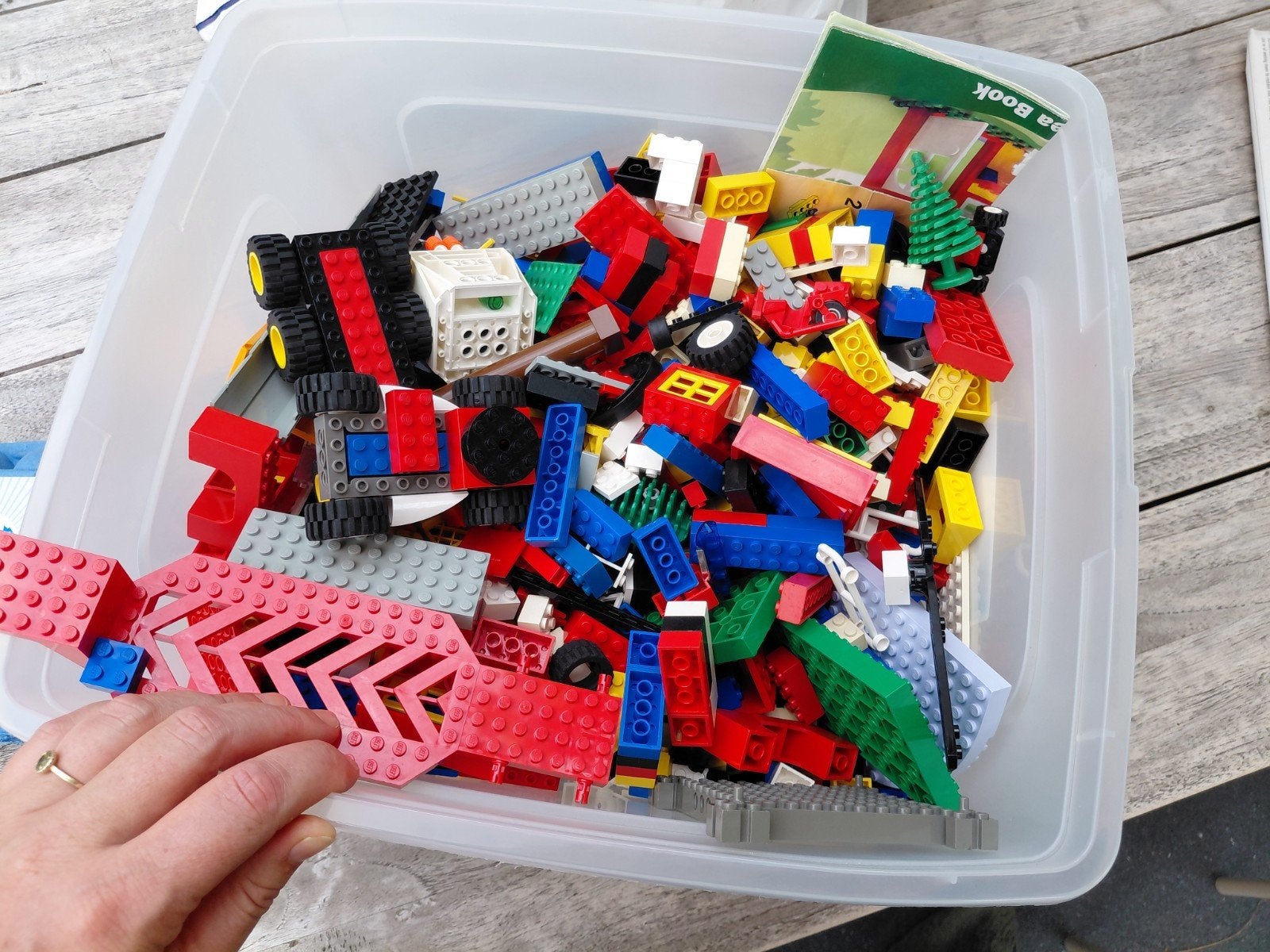 Grote bak Lego, Ophalen, Gebruikt, Losse stenen, Lego