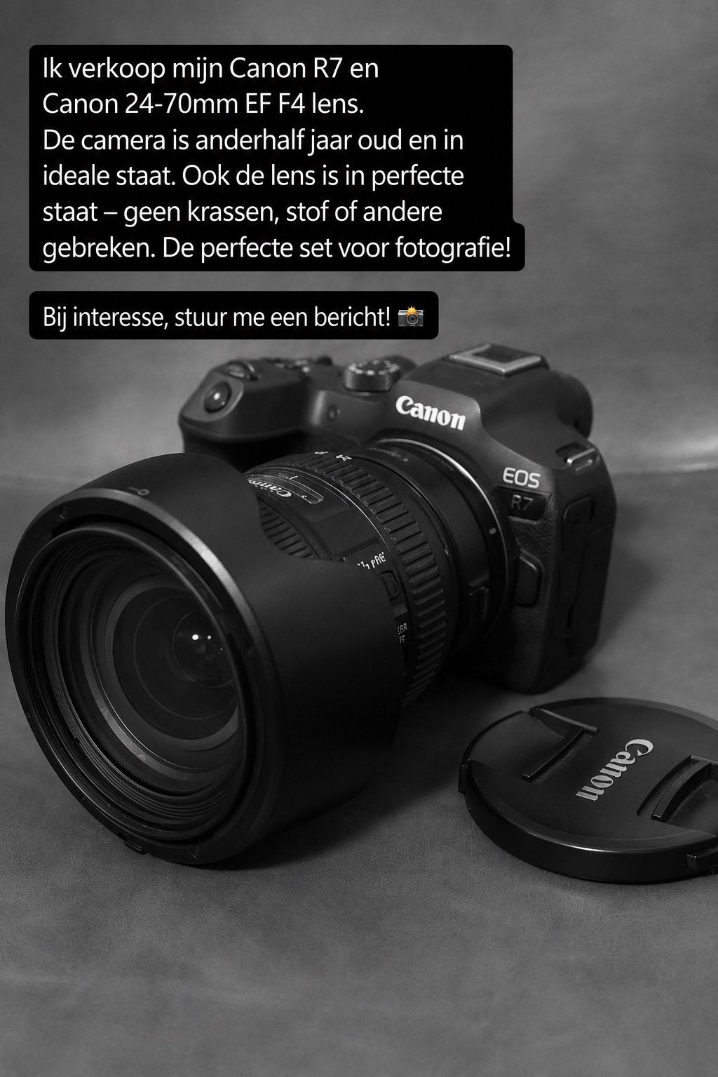 Canon EOS R7 + Canon EF 24-70mm f/4L IS USM - Perfecte staat, Audio, Tv en Foto, Fotocamera's Digitaal, Canon, Beeldstabilisatie