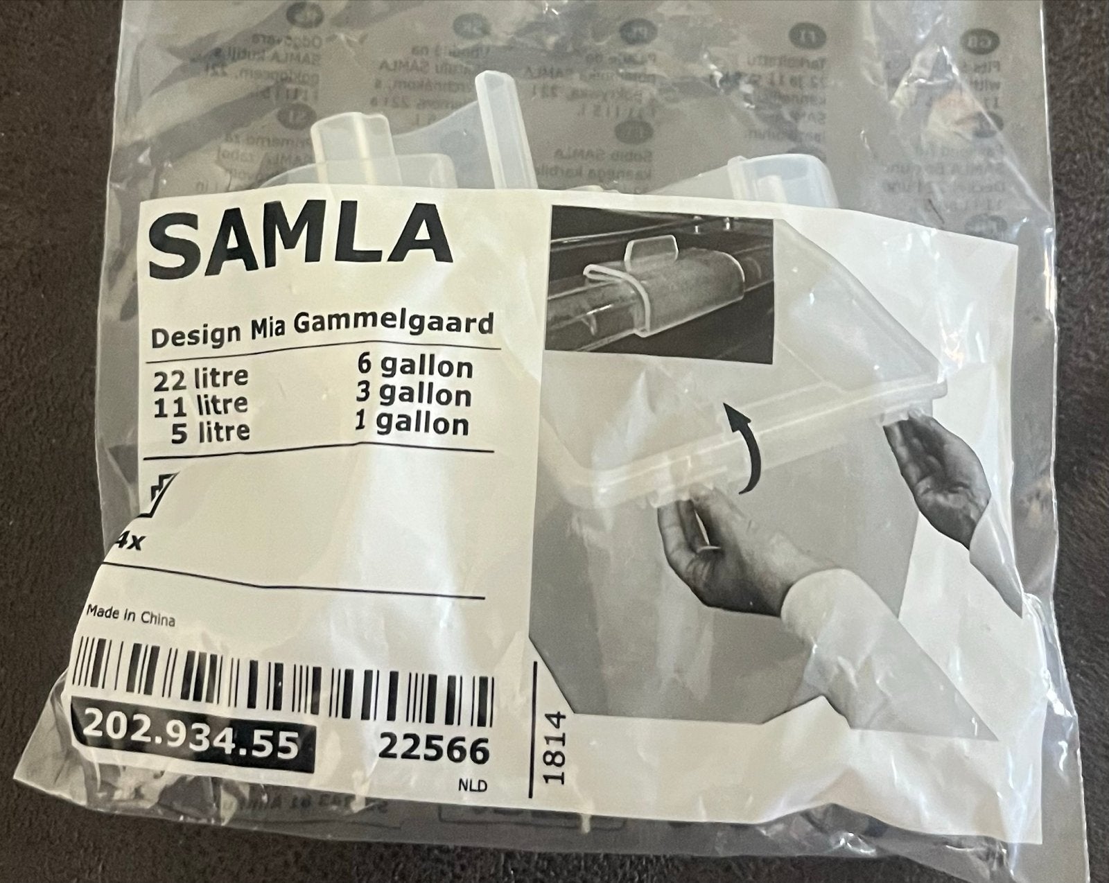 IKEA SAMLA klemmen voor de deksels voor opbergbox., Doos, Ophalen of Verzenden, Minder dan 40 cm, Nieuw