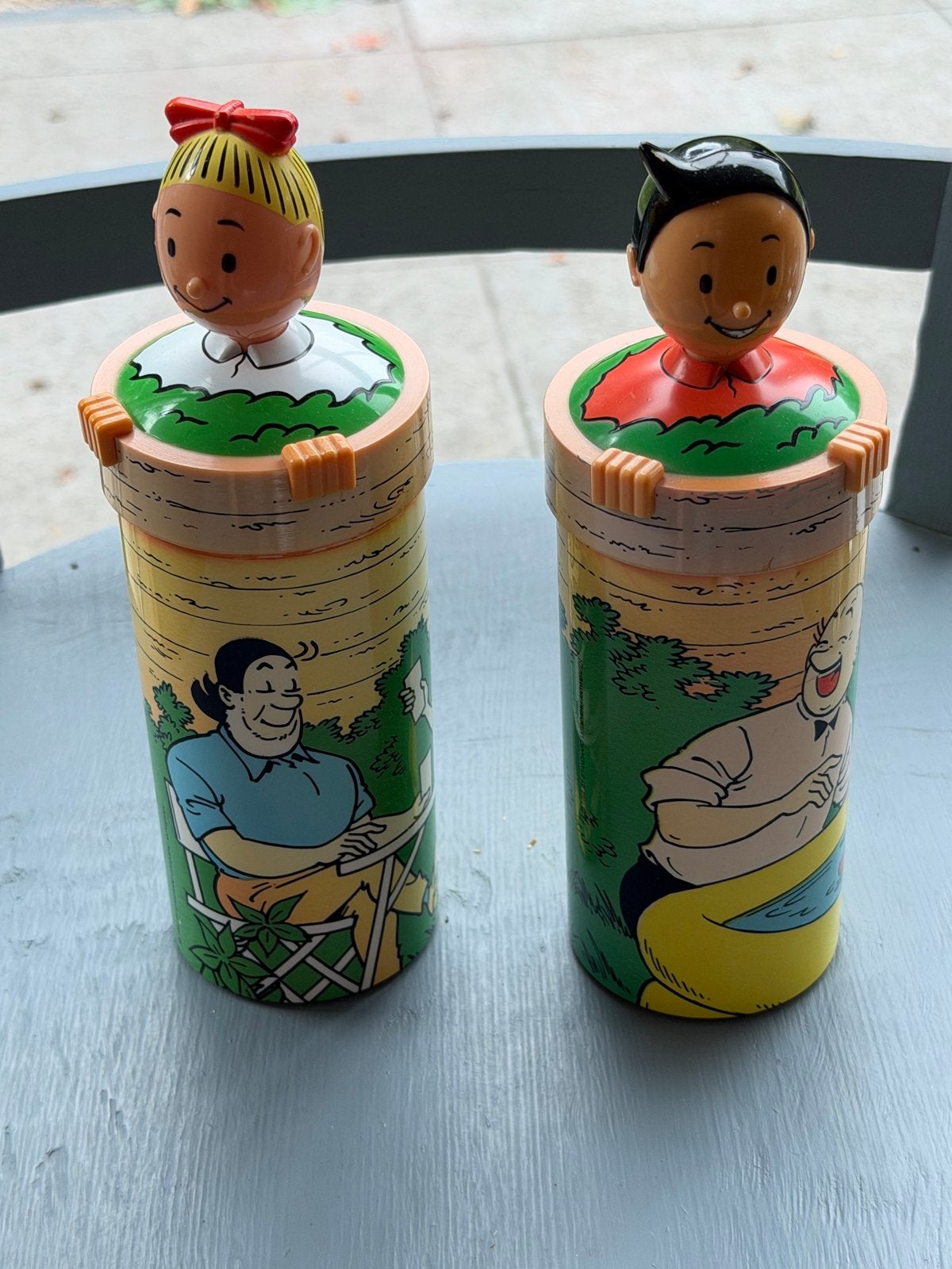 Suske en Wiske bekers - Vintage verzamelobject, Ophalen of Verzenden, Gebruikt