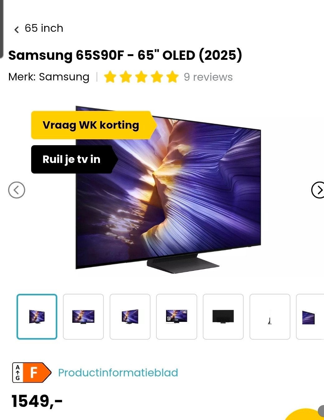 Nieuwe Samsung OLED 4K Smart TV  en soundbar, Ophalen, HD Ready (720p), Nieuw, Samsung
