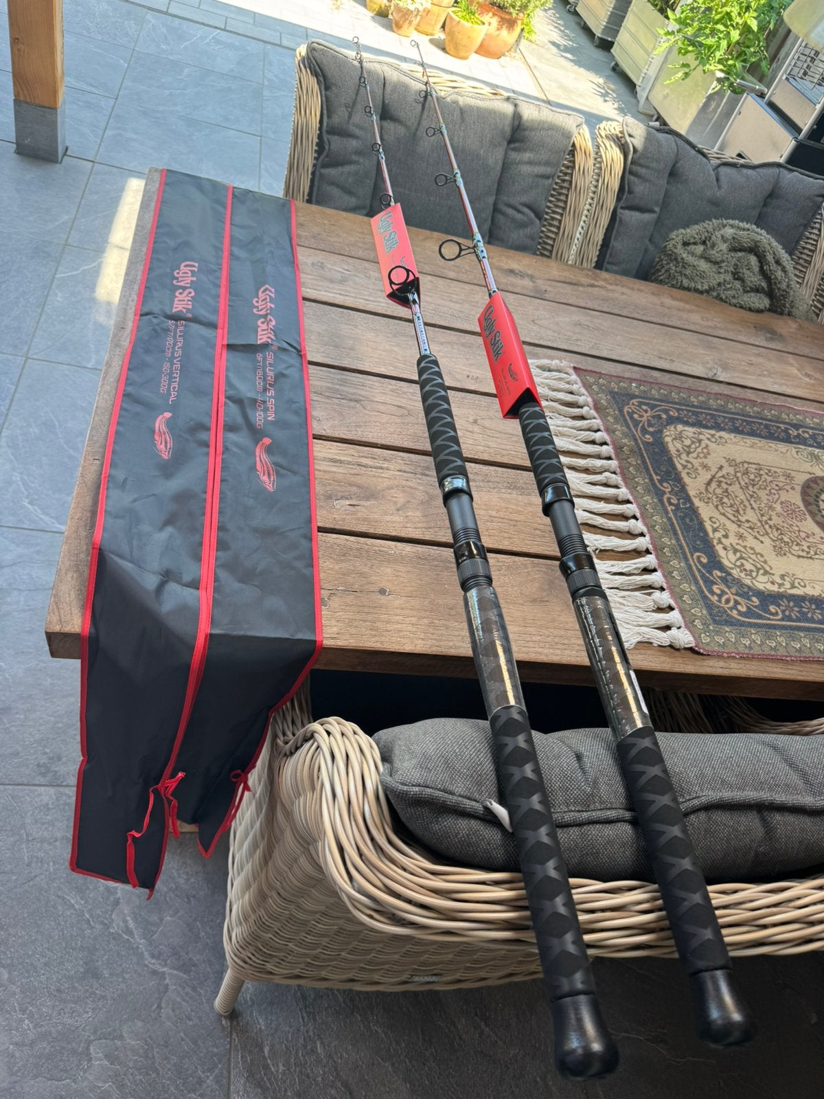 nieuwe ugly stick silurus vertical en spinning hengels, Watersport en Boten, Ophalen of Verzenden, Nieuw, Werphengel