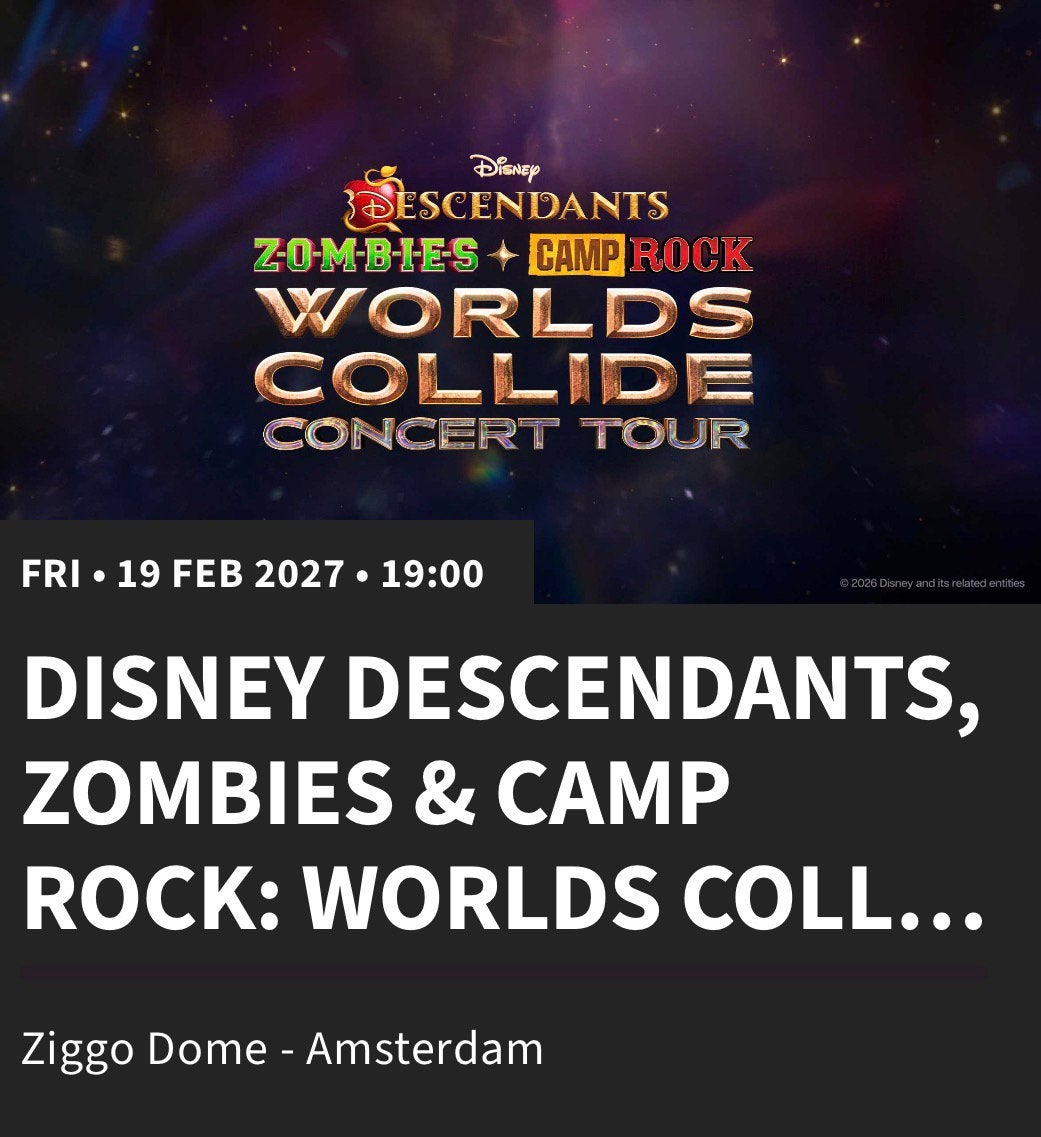 Plantinum Disney descendants,zombies en camp rock world tour, Twee personen