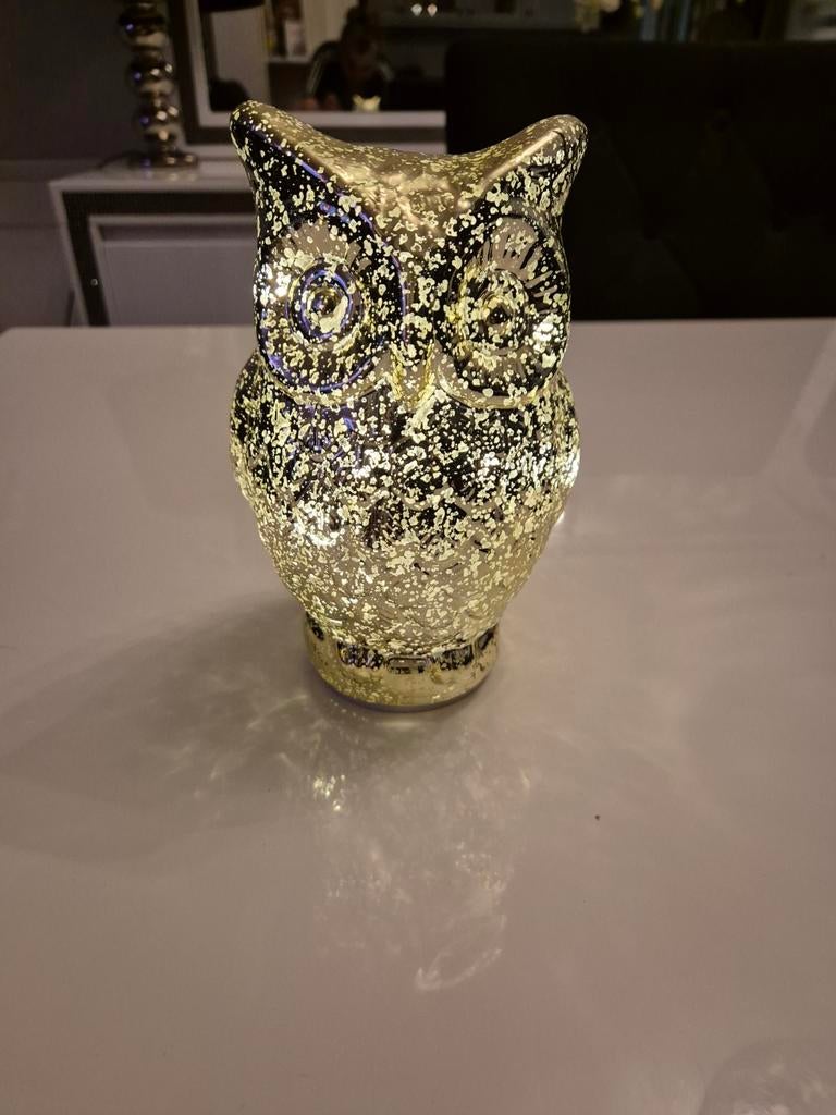 Uil  met verlichting, Verzamelen, Beelden en Beeldjes, Ophalen of Verzenden, Zo goed als nieuw, Dier