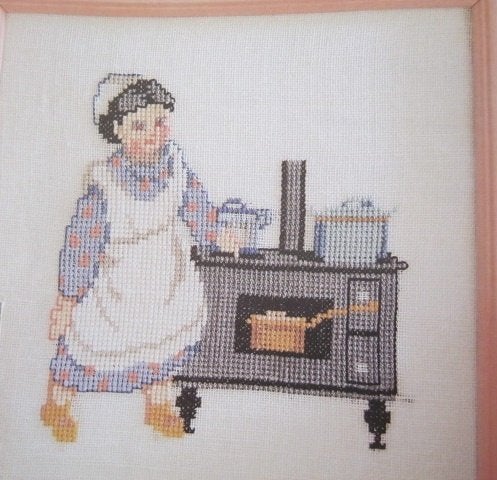 Borduurpatroon   Pop bij Fornuis nr 8732 do, Hobby en Vrije tijd, Borduren en Borduurmachines, Verzenden, Nieuw, Handborduren