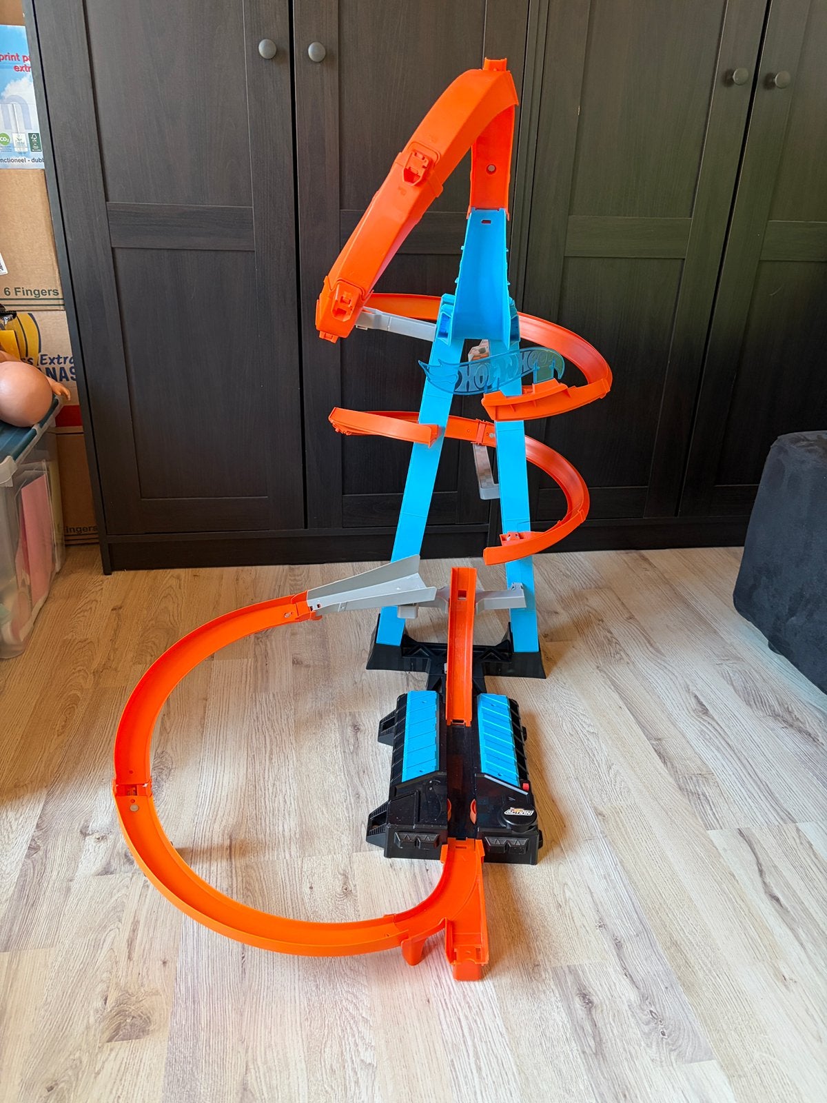 Hot Wheels Sky Crash Tower race track, Racebaan, Ophalen of Verzenden, Zo goed als nieuw, Hot Wheels