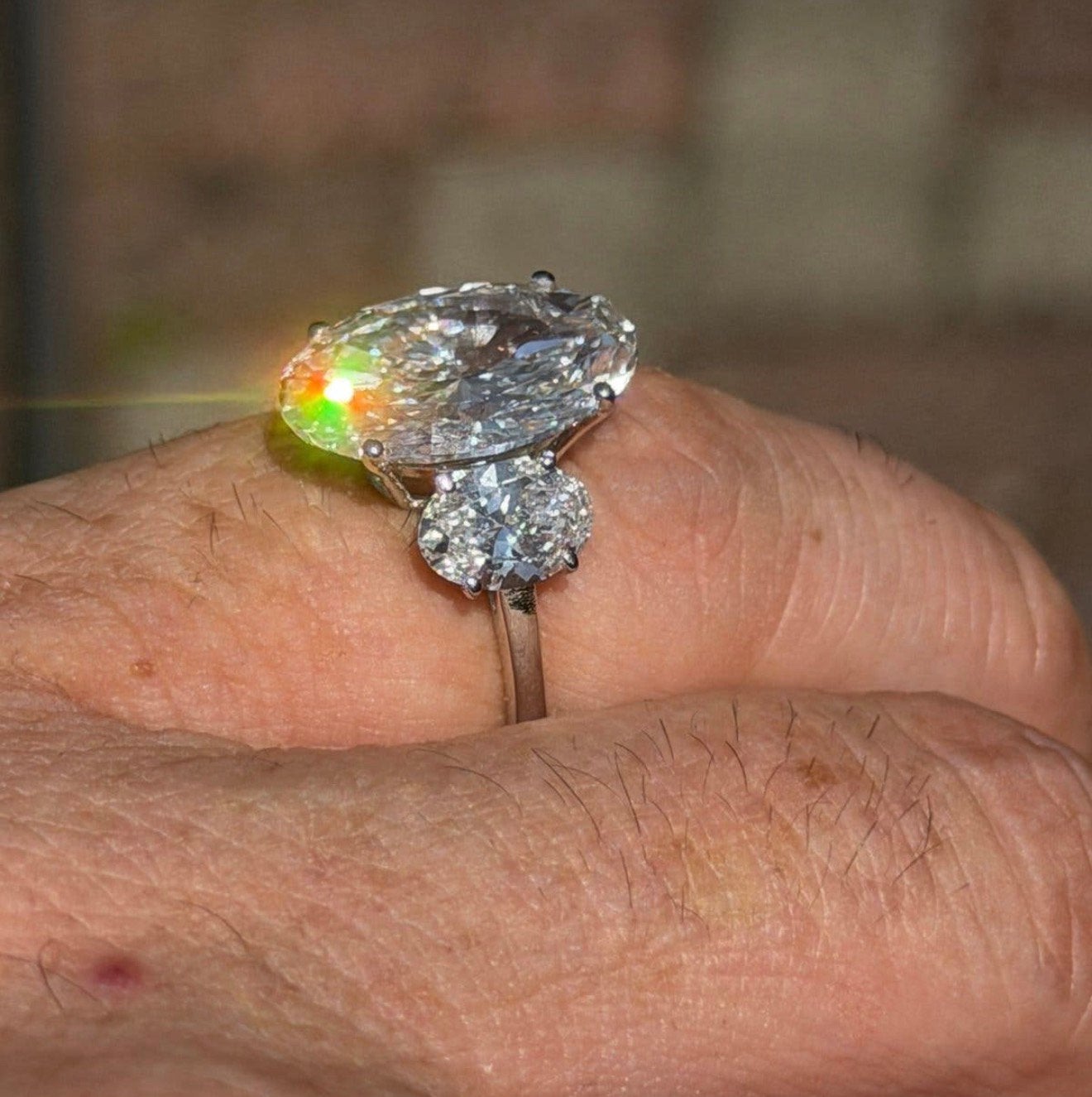 Nieuwe witgouden ring met VS1 diamant van maar liefst 9.05ct, Nieuw, Ophalen of Verzenden, 17 tot 18, Met edelsteen