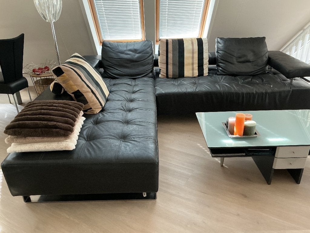 Montèl design hoekbank Cipriani leer, Ophalen, Gebruikt, Leer, Modern, comfortabel