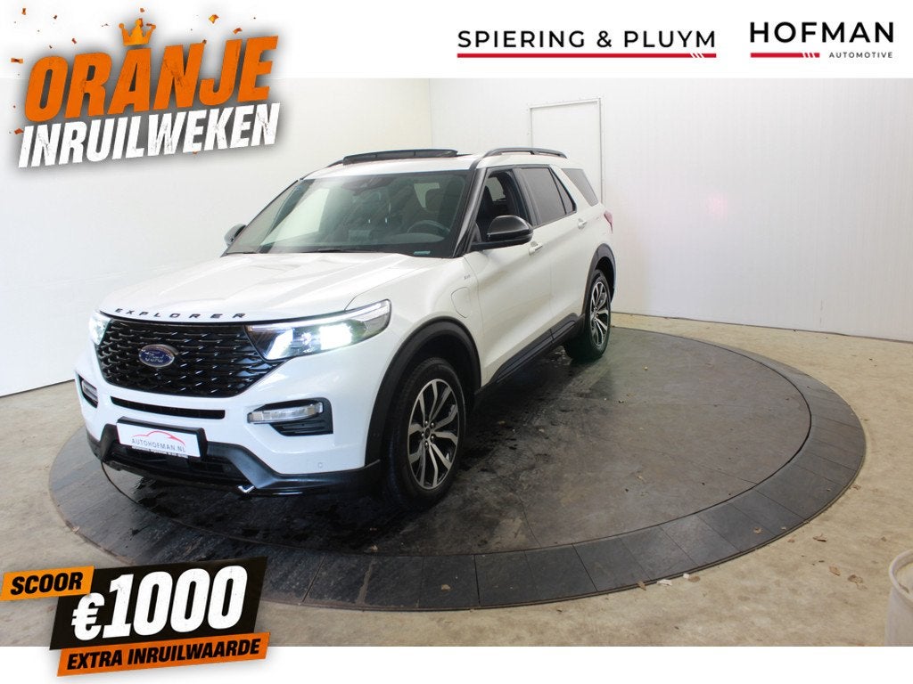 Ford Explorer 3.0 V6 EcoBoost PHEV ST-Line 7P Trekh Pano Cam, Automaat, Met garantie (alle), 2441 kg, Bedrijf