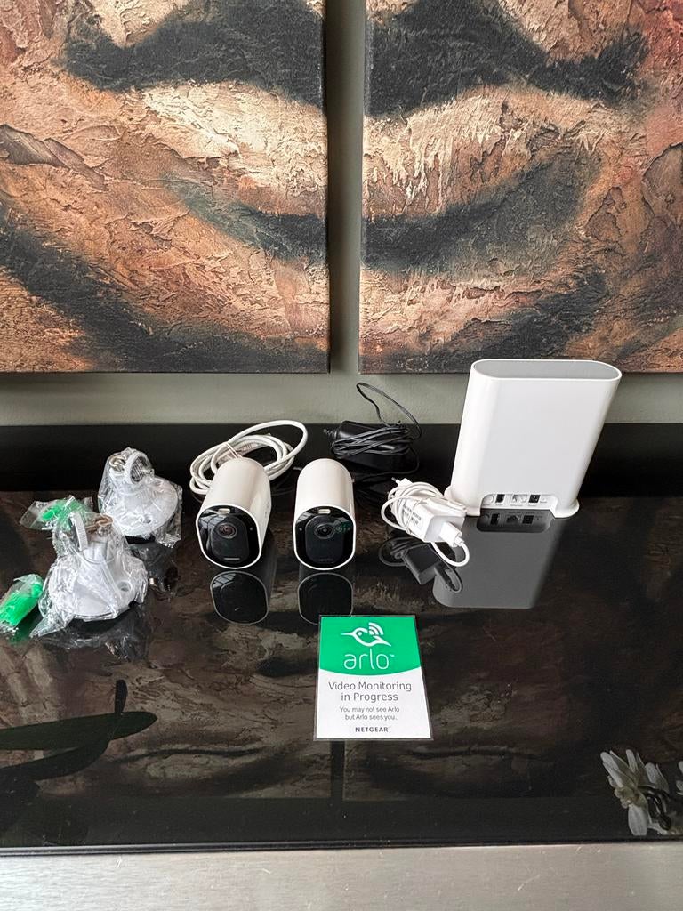 Arlo Pro 3 Beveiligingscamerasysteem met Hub, Audio, Tv en Foto, Videobewaking, Ophalen of Verzenden, Zo goed als nieuw, Buitencamera