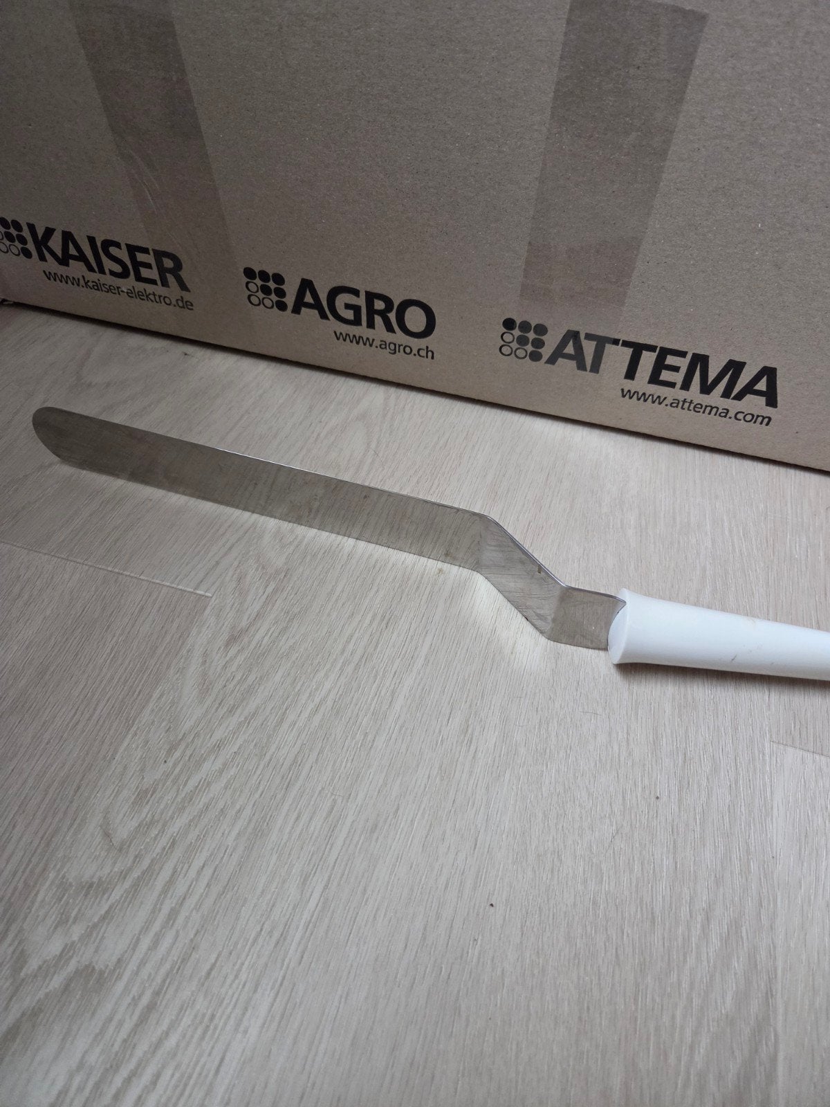 Paletmes Kaiser Original - Gebruikt, nog in goede staat, Ophalen of Verzenden, Metaal, Wit, Overige merken