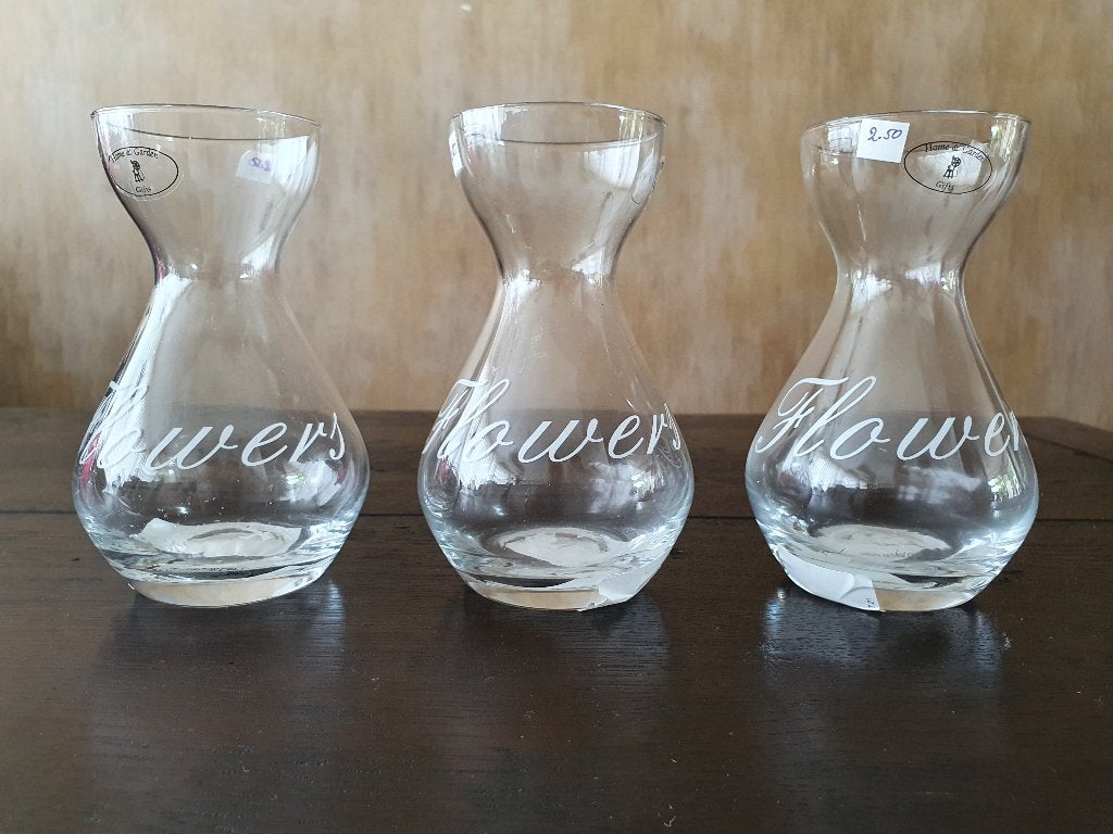 Bloemen Vaasjes      -Nieuw-, Ophalen of Verzenden, Nieuw, Glas