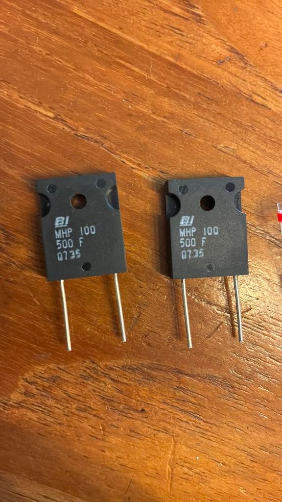 2 stuks BI MHP 100 500 F 100W 50 Ohm Vermogensweerstand, Ophalen of Verzenden, Nieuw